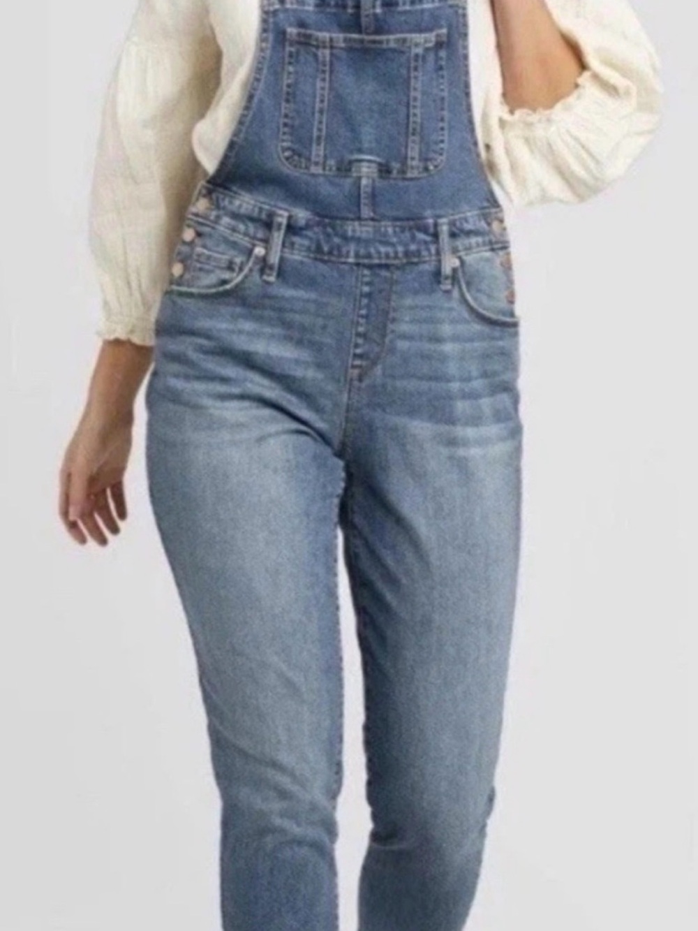 Universal Thread ~ Light Blue ~ Denim ~ Overalls ~ Size 18 ~ Raw Hem